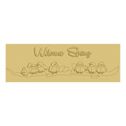 3D Design By Line Rectangle MDF Cutout Welcome Spring Birds - Unfinished For DIY