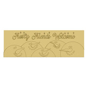3D Design By Line Rectangle MDF Cutout Frosty Friends Welcome - Unfinished For DIY