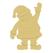 3D Design By Line Santa MDF Cutout Christmas Decor - Unfinished For DIY