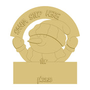 3D Design By Line Snowman MDF Cutout With Santa Stop Here For Please Sign- Unfinished For DIY