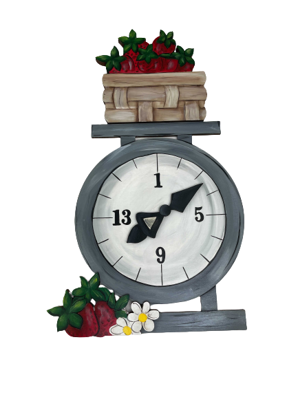 Design By Line Scale MDF Cutout Basket of Strawberries  - Unfinished For DIY