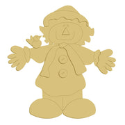 3D Design By Line Scarecrow MDF Cutout With Bird On Shoulder - Unfinished For DIY