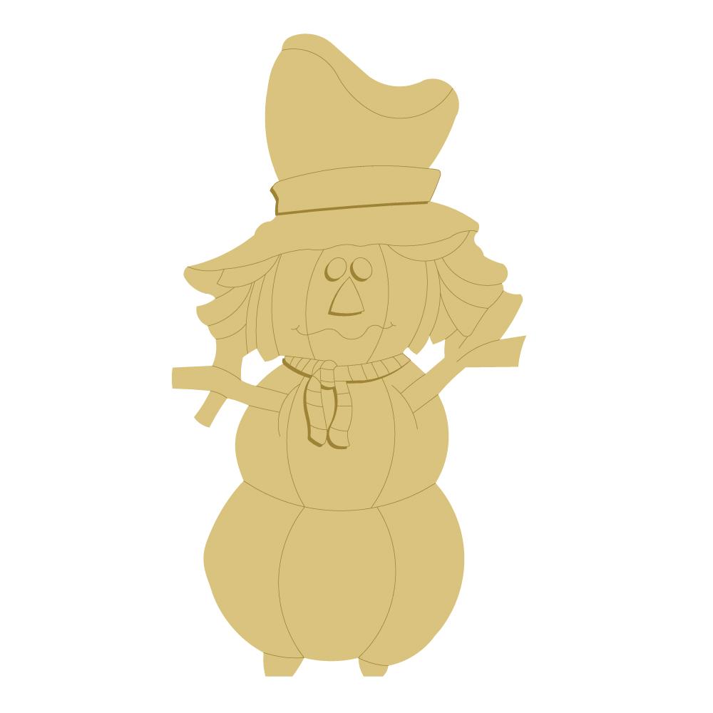 3D Design By Line Scarecrow MDF Cutout Fall Decor - Unfinished For DIY