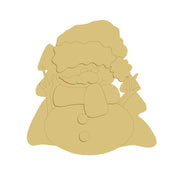 3D Design By Line Snowman MDF Cutout Forest Scene - Unfinished For DIY