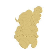 3D Design By Line Snowman MDF Cutout Winter Decor With Scarf And Ice Cream Cone - Unfinished For DIY