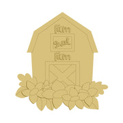 3D Design By Line Barn MDF Cutout Farm Sweet Farm - Unfinished For DIY