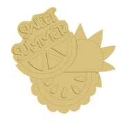 3D Design By Line MDF Cutout Sweet Summer Citrus Slice Sunburst - Unfinished For DIY