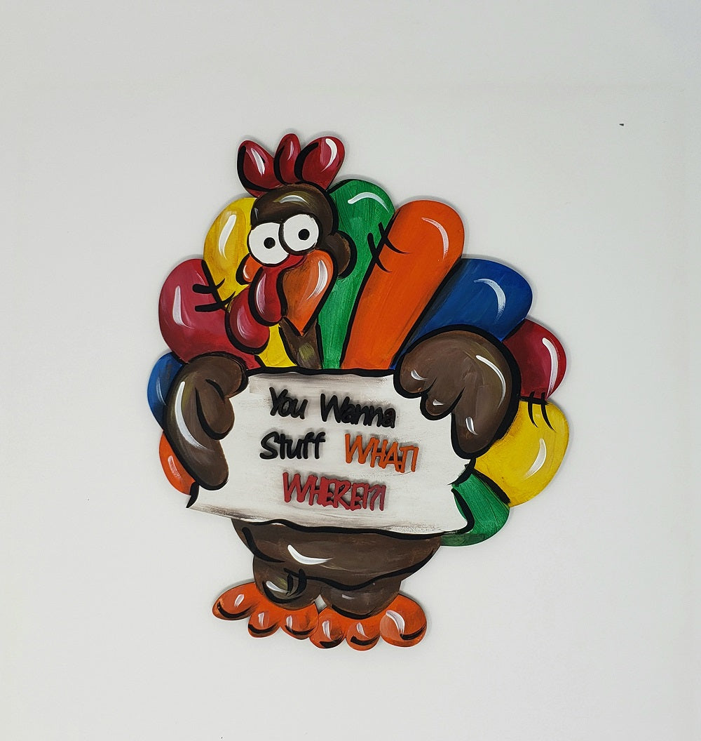 3D Design By Line Turkey MDF Cutout You Wanna Stuff What Where - Unfinished For DIY