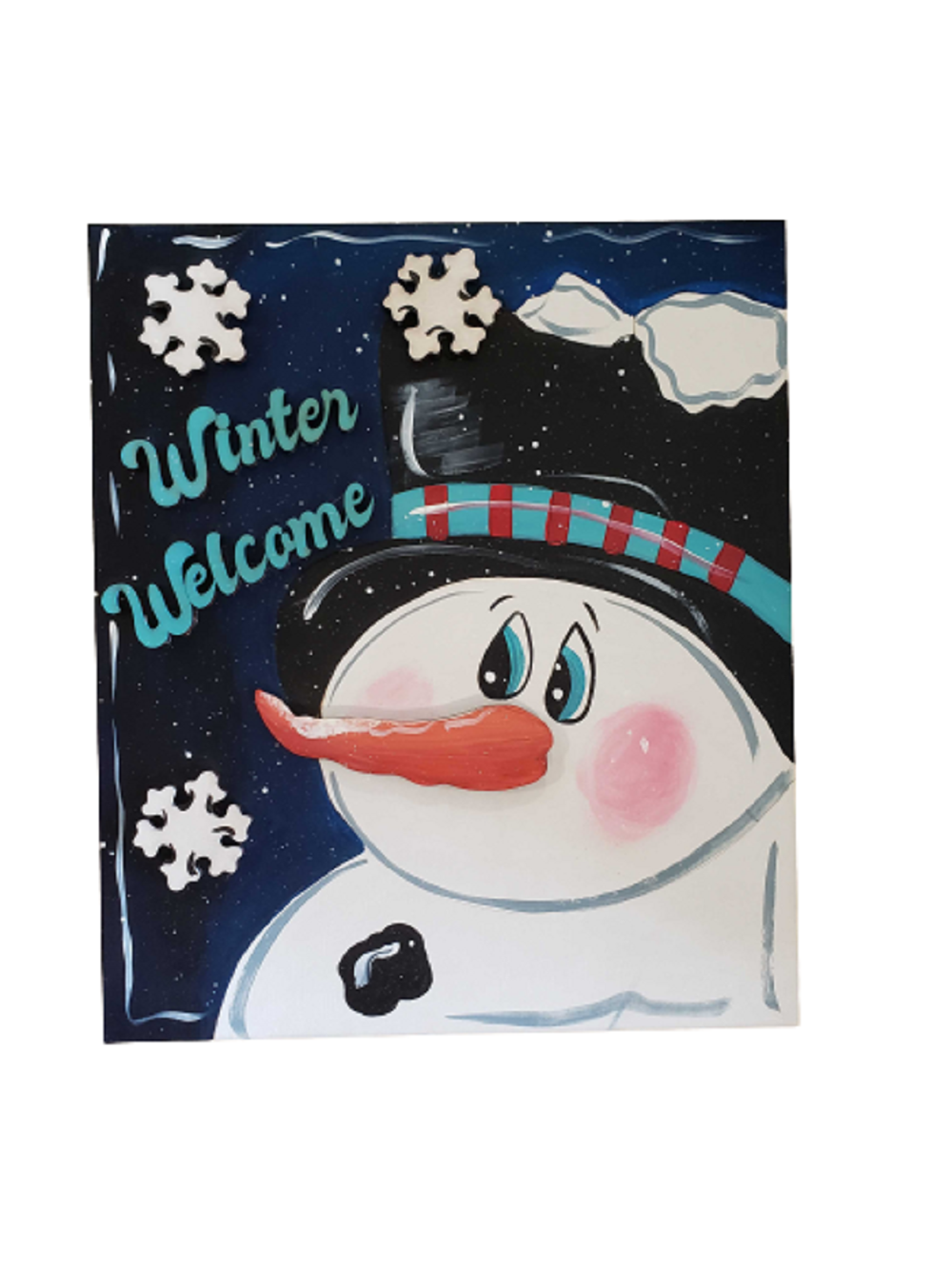 Design By Line MDF Cutout Winter Welcome - Unfinished For DIY