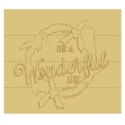 3D Design By Line Wreath MDF Cutout It's A Wonderful Life - Unfinished For DIY