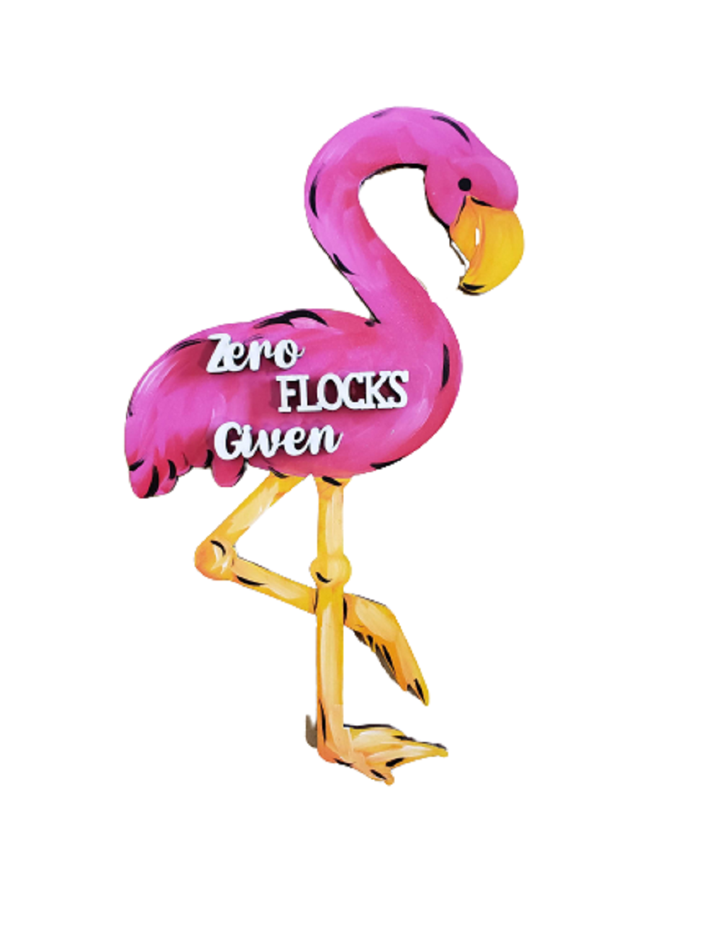 Design By Line Flamingo MDF Cutout Zero Flocks Given - Unfinished For DIY