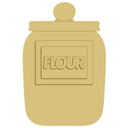 3D Jar MDF Cutout Flour - Unfinished For DIY