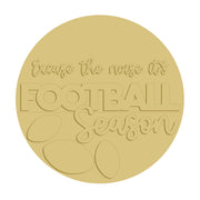 3D  MDF Football -Excuse the Noise MDF Craft Blank – Layered Fall DIY Décor- Unfinished For DIY