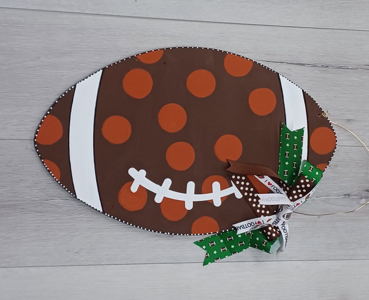 3D Football MDF Cutout Lace Pattern - Unfinished For DIY
