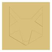 3D Square MDF Cutout Barn Quilt Geometric Fox head - Unfinished For DIY