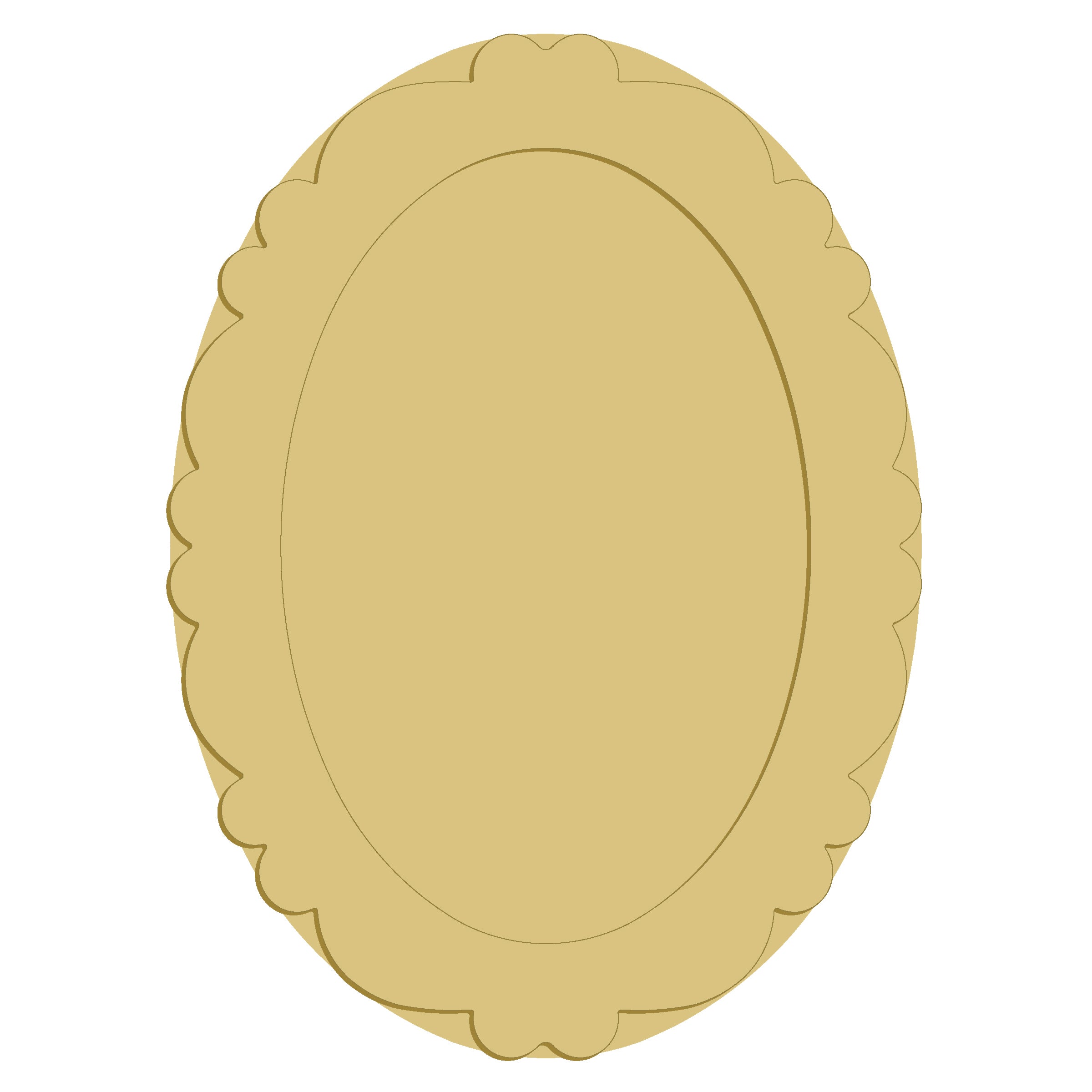 3D Oval Scalloped Frame MDF Craft Blank – Layered Fall DIY Décor- Unfinished For DIY