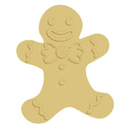 3D Gingerbread Man MDF Cutout Gingerbread Man With Icing Details - Unfinished For DIY