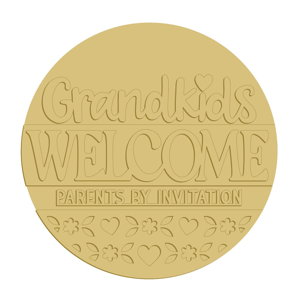 3D-GRANDKIDS UNFINISHED WOOD CUTOUT STYLE 1-A1