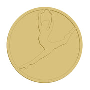 3D Round MDF Cutout Gymnast Silhouette - Unfinished For DIY