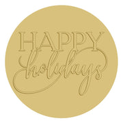 3D Round MDF Cutout Happy Holidays - Unfinished For DIY