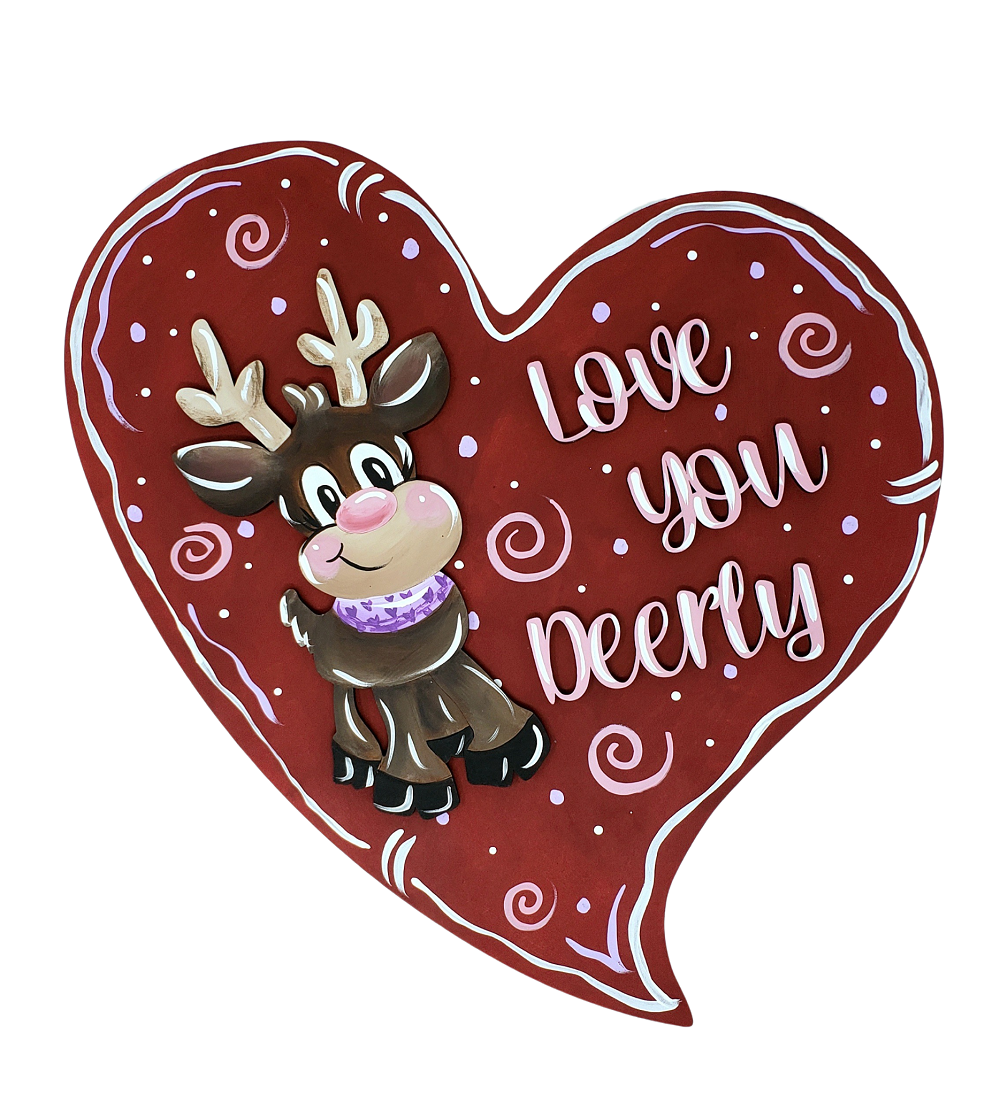 Basic Shape Heart MDF Cutout Silhouette Style 7 - Unfinished For DIY