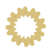3D Heart Wreath MDF Cutout - Unfinished For DIY