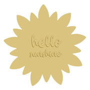 3D Sunflower MDF Cutout Hello Sunshine - Unfinished For DIY