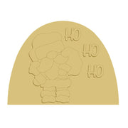 3D Half Circle MDF Cutout Santa Ho Ho Ho - Unfinished For DIY