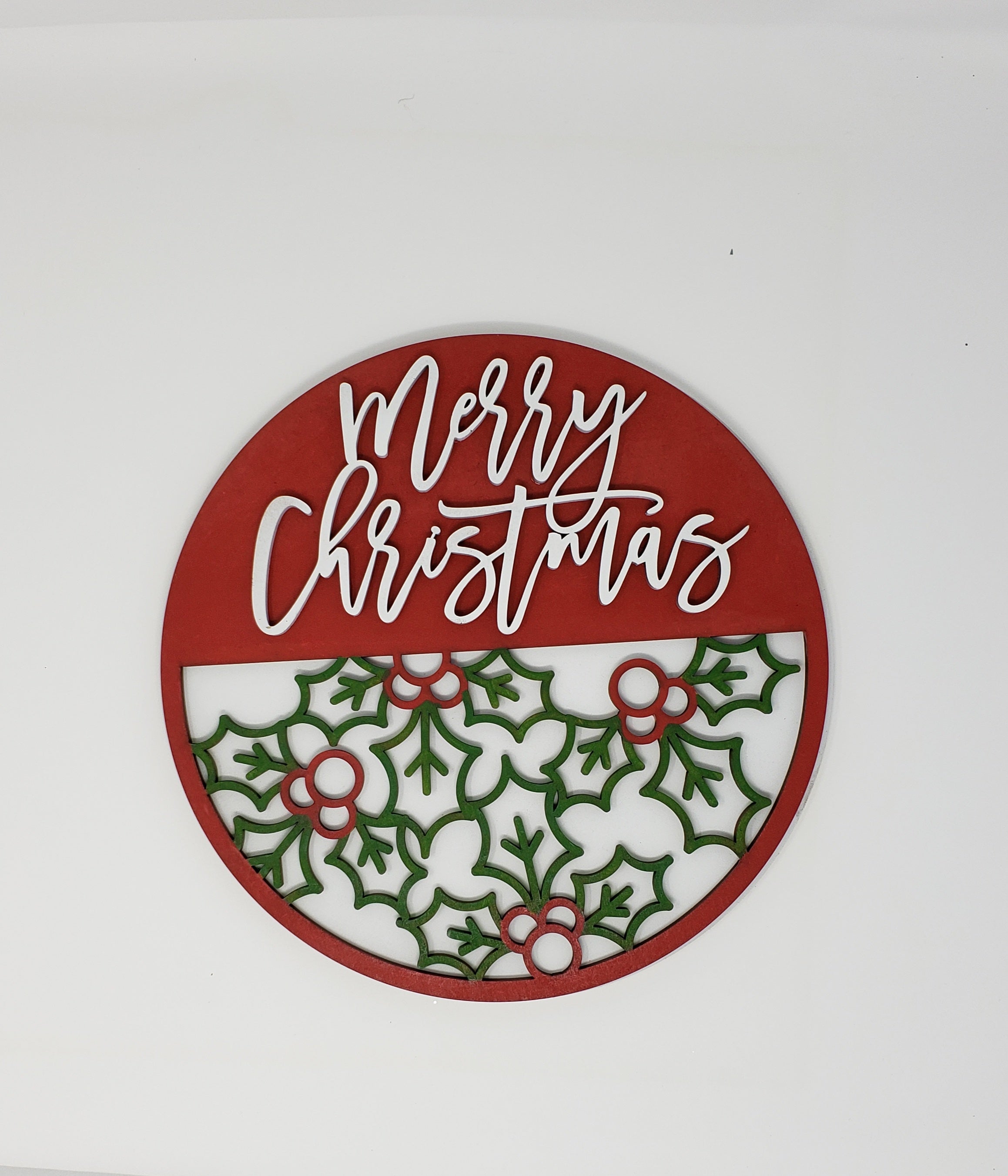 Basic Shape Script MDF Cutout Merry Christmas - Unfinished For DIY