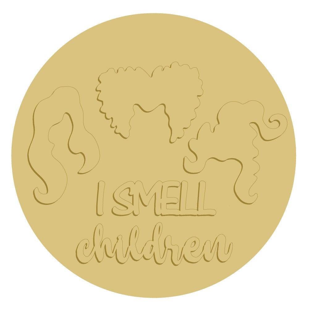 3D Round MDF Cutout I Smell Children - Unfinished For DIY