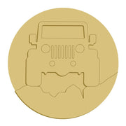 3D Round MDF Cutout Vehicle Front Silhouette - Unfinished For DIY