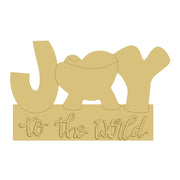 3D Nativity MDF Cutout Joy To The World Christmas - Unfinished For DIY