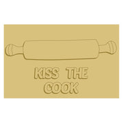 3D Rolling Pin MDF Cutout Kiss The Cook - Unfinished For DIY