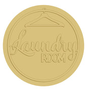 3D Round MDF Cutout Laundry Room - Unfinished For DIY