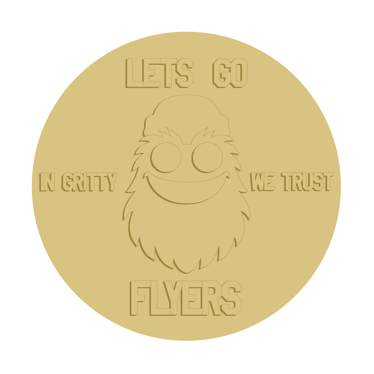 3D  Let’s Go Flyers MDF Cutout  - Unfinished For DIY