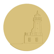 3D Round MDF Cutout Lighthouse - Unfinished For DIY
