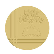 3D Round MDF Cutout Merry Christmas Style 8 - Unfinished For DIY