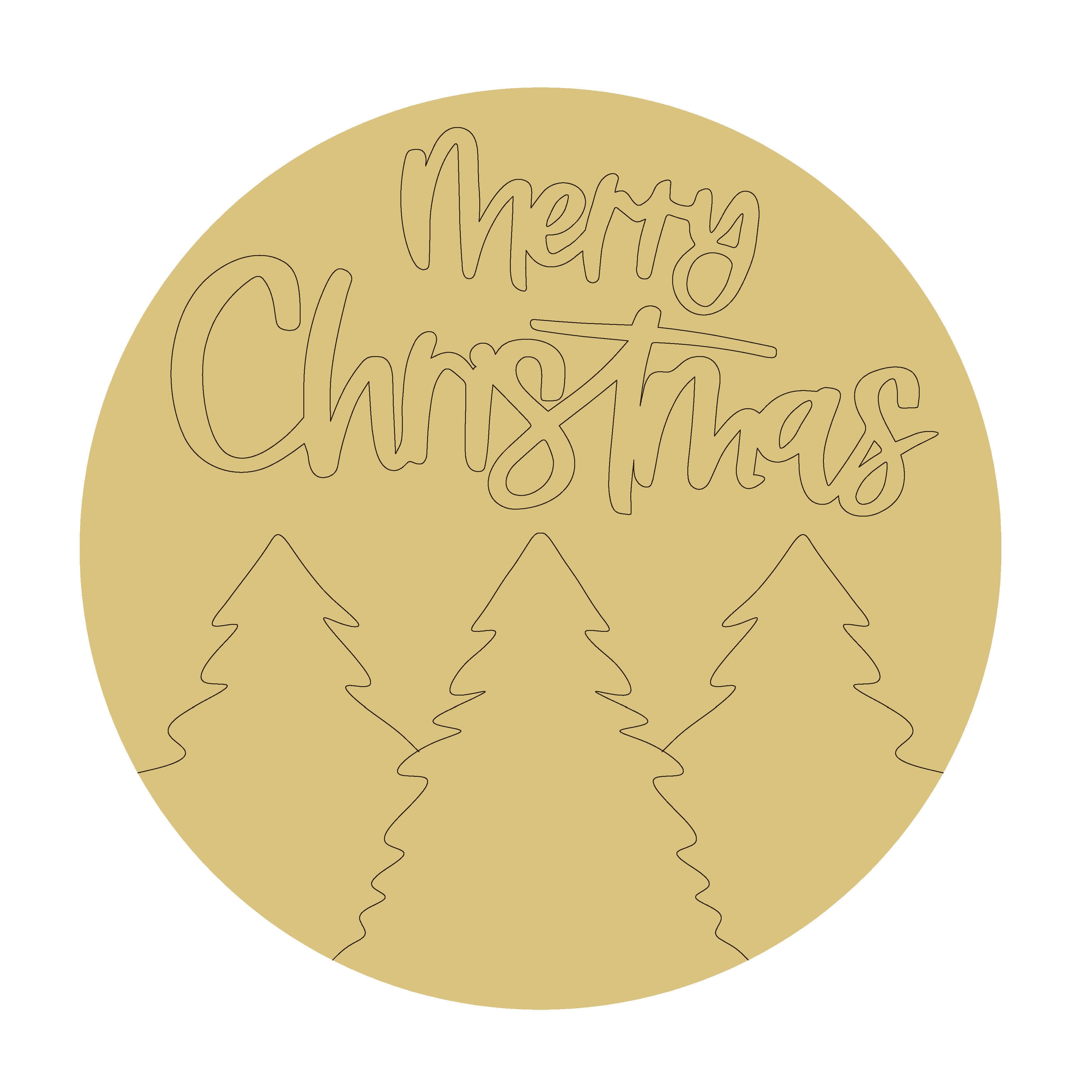 Merry Christmas 3D Wooden Craft Cut Outs – Layered MDF Shapes for DIY Crafts, Décor & Signs