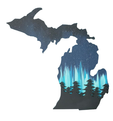 Basic Shape Michigan State MDF Cutout - Unfinished For DIY