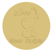 3D Round MDF Cutout Love Never Forgets - Unfinished For DIY