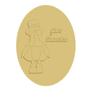 3D Egg MDF Cutout Give Thanks Turkey - Unfinished For DIY