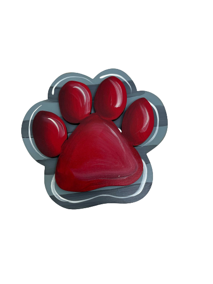 Design By Line Paw Print MDF Cutout Silhouette - Unfinished For DIY