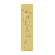 3D Porch Leaner MDF Cutout Be Merry Santa Hat Snowflakes (Letters Only) - Unfinished For DIY