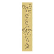 3D Rectangle MDF Cut Out Spring Bunny And Butterfly (Letters Only) - Unfinished For DIY