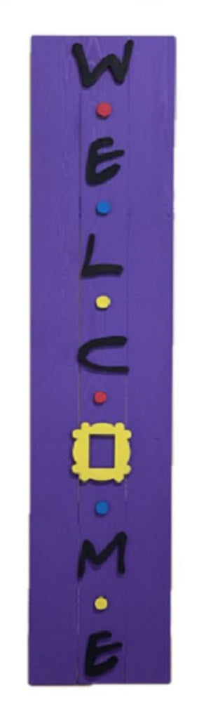 3D Vertical Sign MDF Cutout Welcome (Letters Only) - Unfinished For DIY