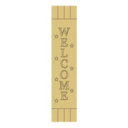 3D Porch Leaner MDF Cutout Welcome (Letters Only) - Unfinished For DIY