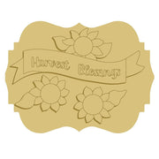 3D Plaque MDF Cutout Harvest Blessings Sunflowers - Unfinished For DIY