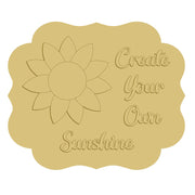 3D Scalloped Plaque Square MDF Cutout Create Your Own Sunshine - Unfinished For DIY