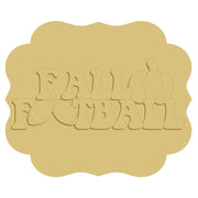 3D Scalloped Plaque MDF Cutout Fall Football - Unfinished For DIY