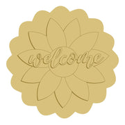 3D Sunflower MDF Cutout Welcome - Unfinished For DIY